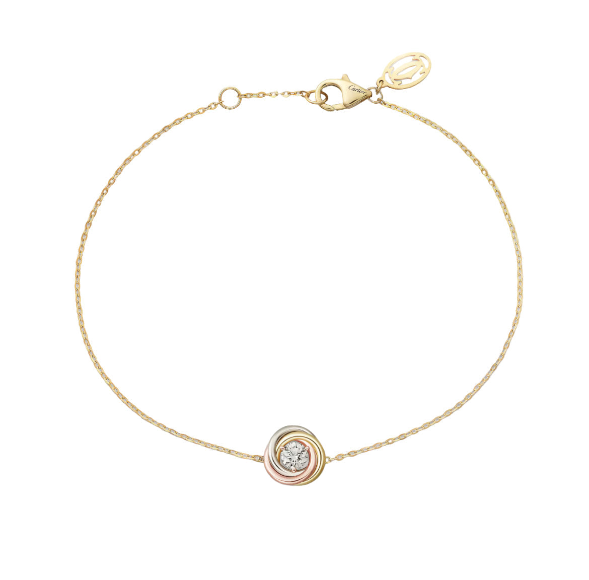 14ct Trinity Chain Bracelet