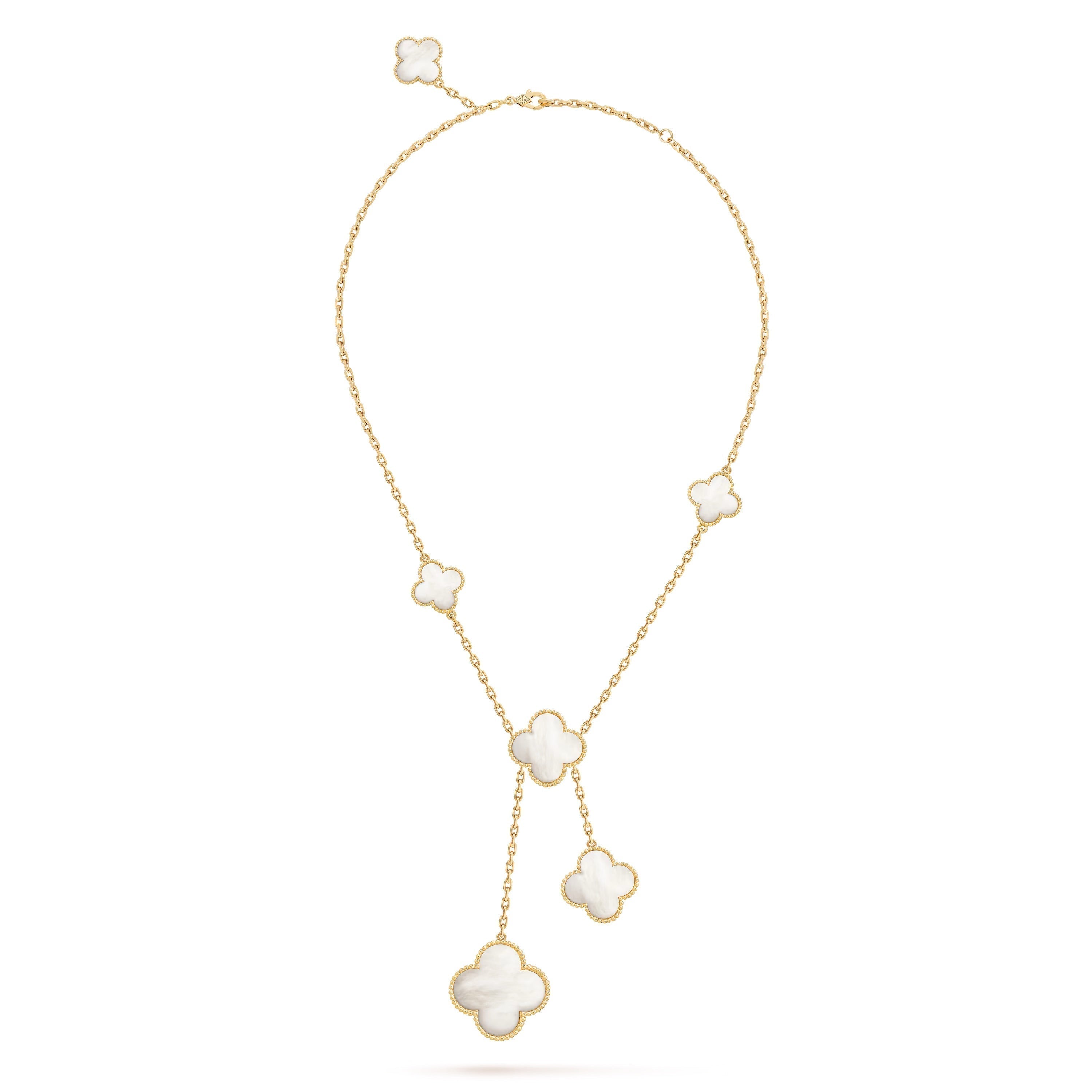 14ct Mother of Pearl Clover Necklace