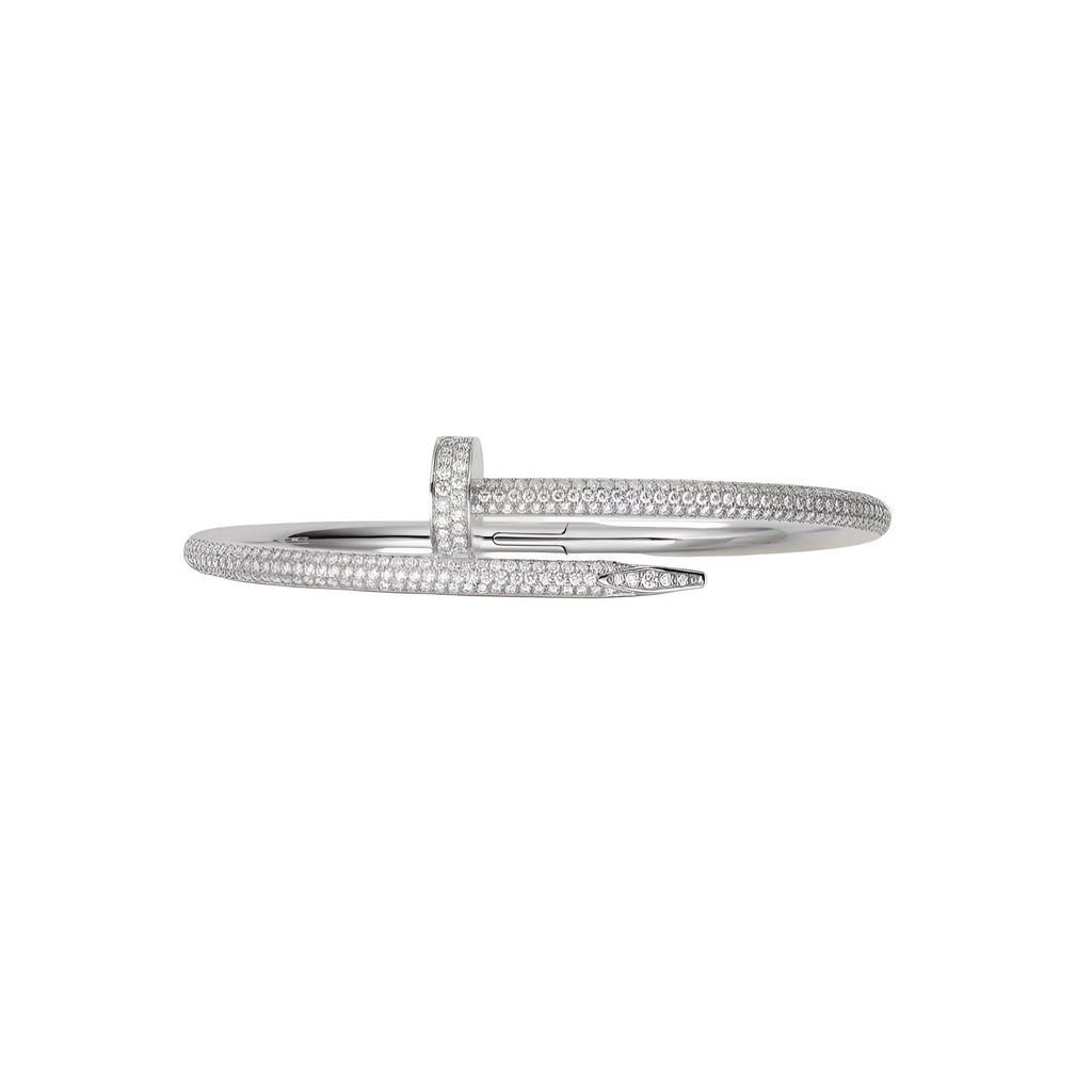 14ct White Gold Nail Bracelet