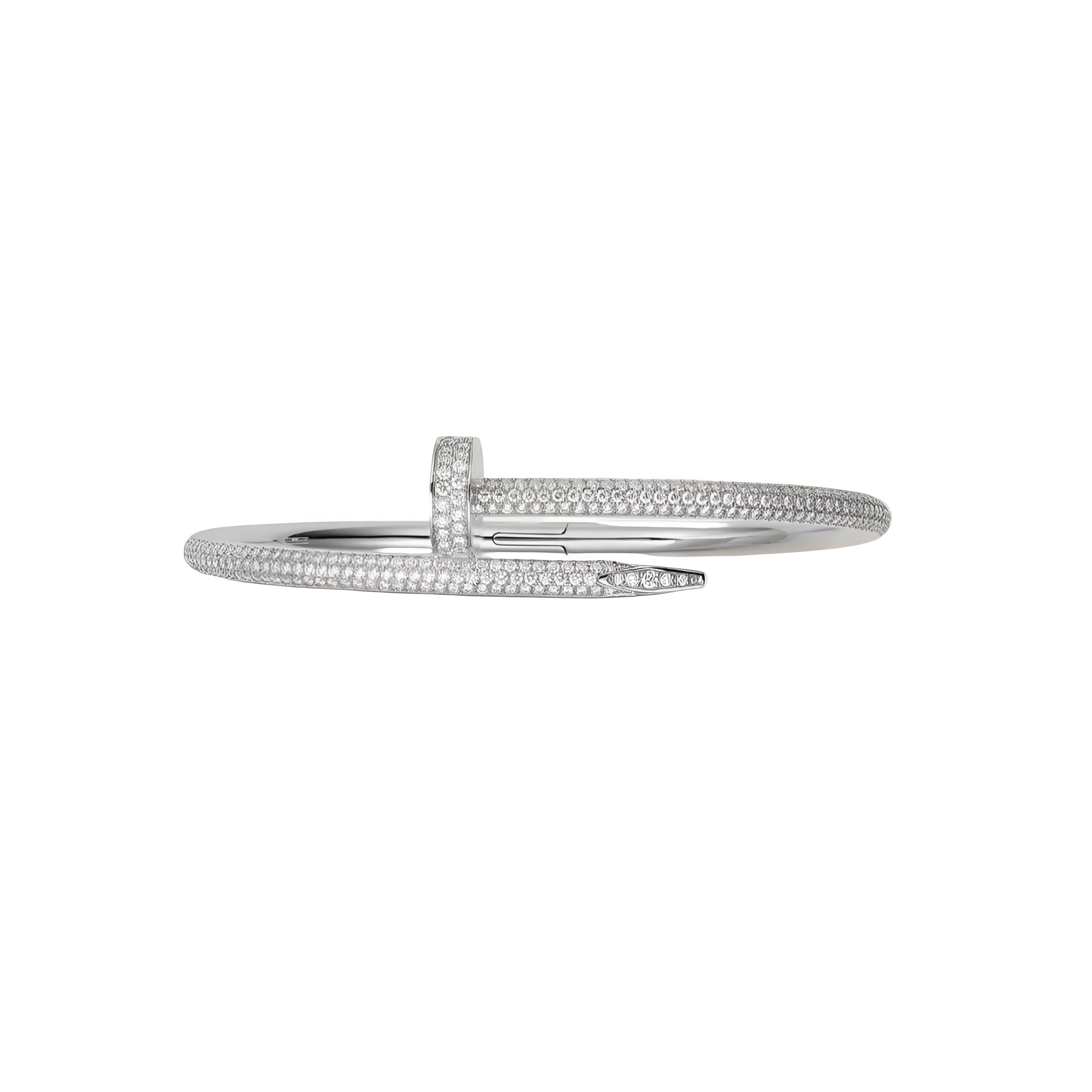 14ct White Gold Nail Bracelet