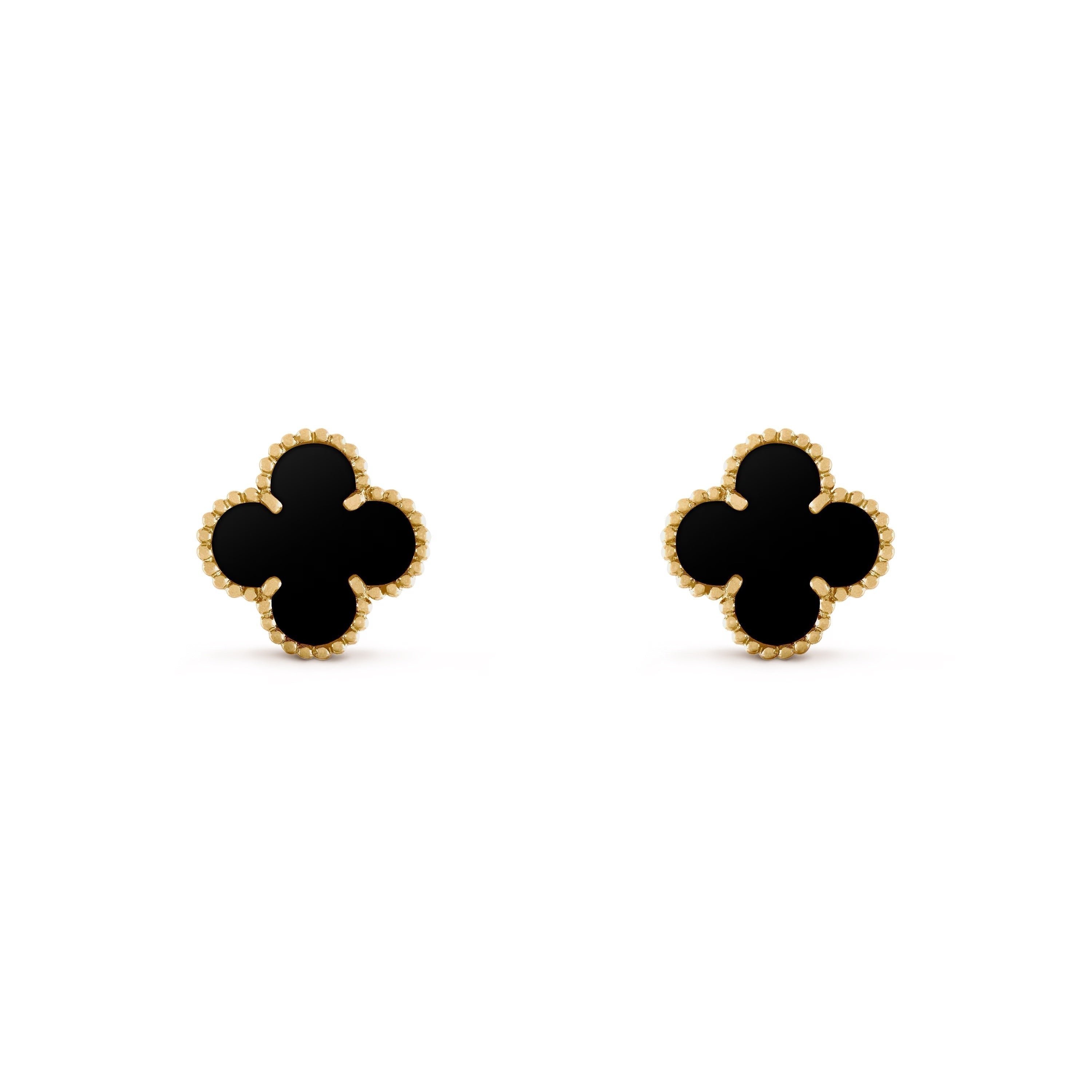 14ct Clover Charm Earrings
