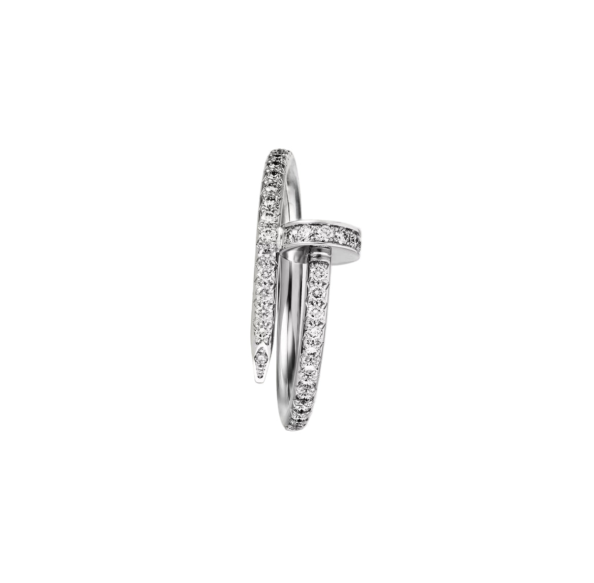 14ct White Gold Nail Ring
