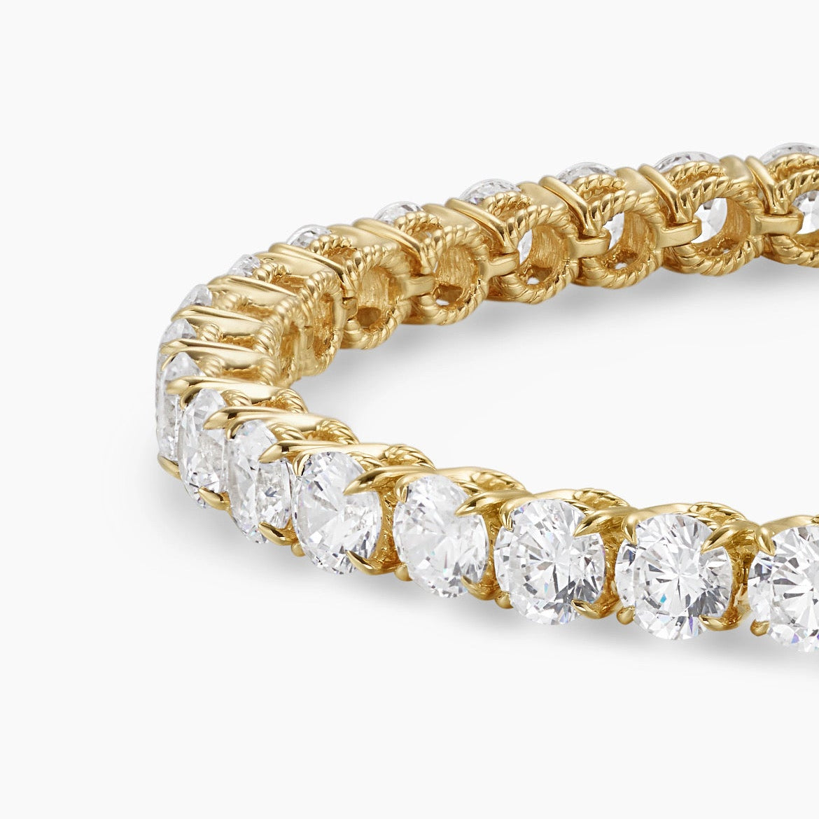 14ct Yellow Gold Tennis Bracelet