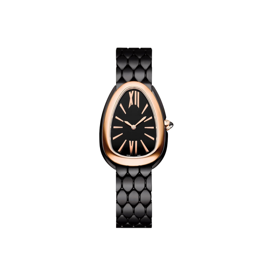 14ct Rose Gold Serpenti Ceramic Watch