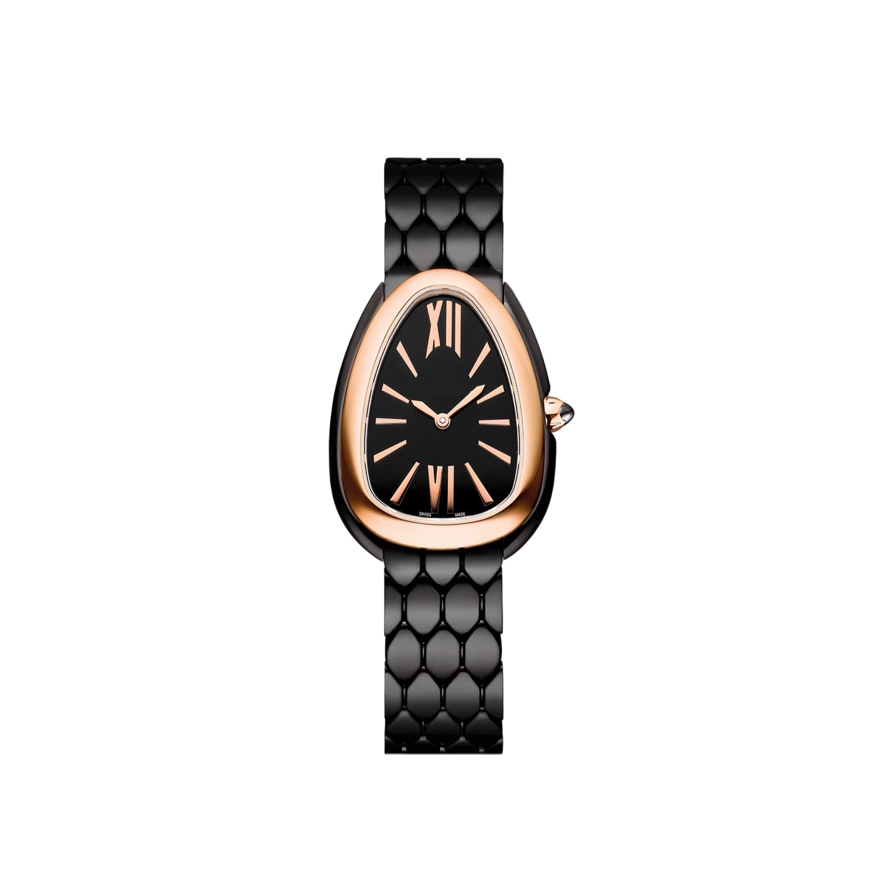 14ct Rose Gold Serpenti Ceramic Watch