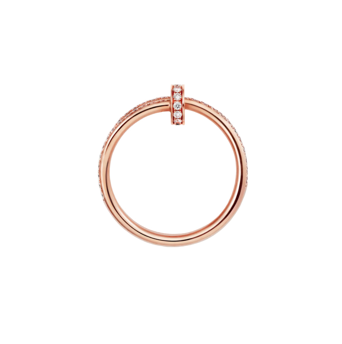14ct Rose Gold Nail Ring/Double