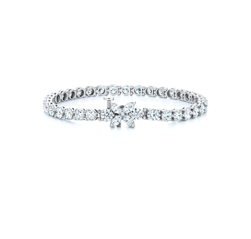 14ct White Gold Tennis Bracelet