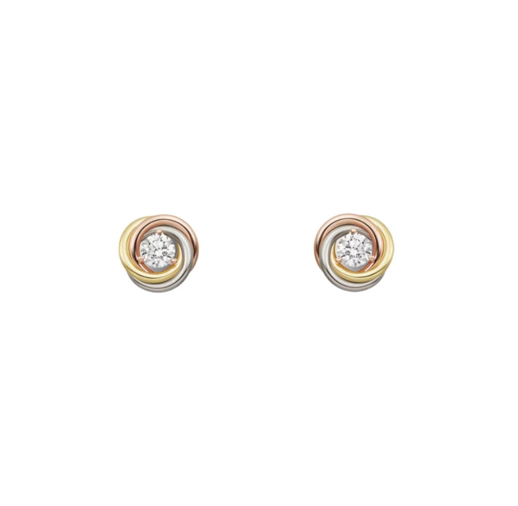 14ct Trinity Single Earrings
