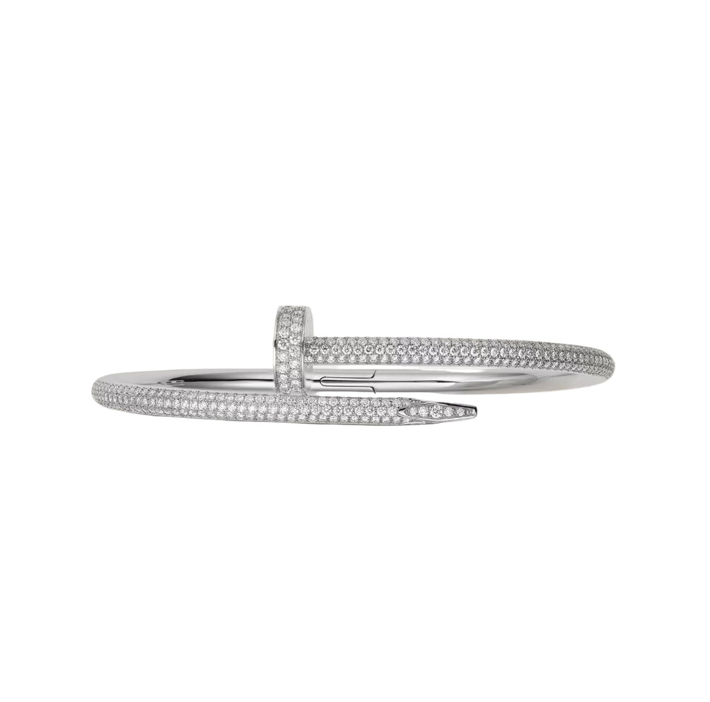 14ct White Gold Nail Bracelet