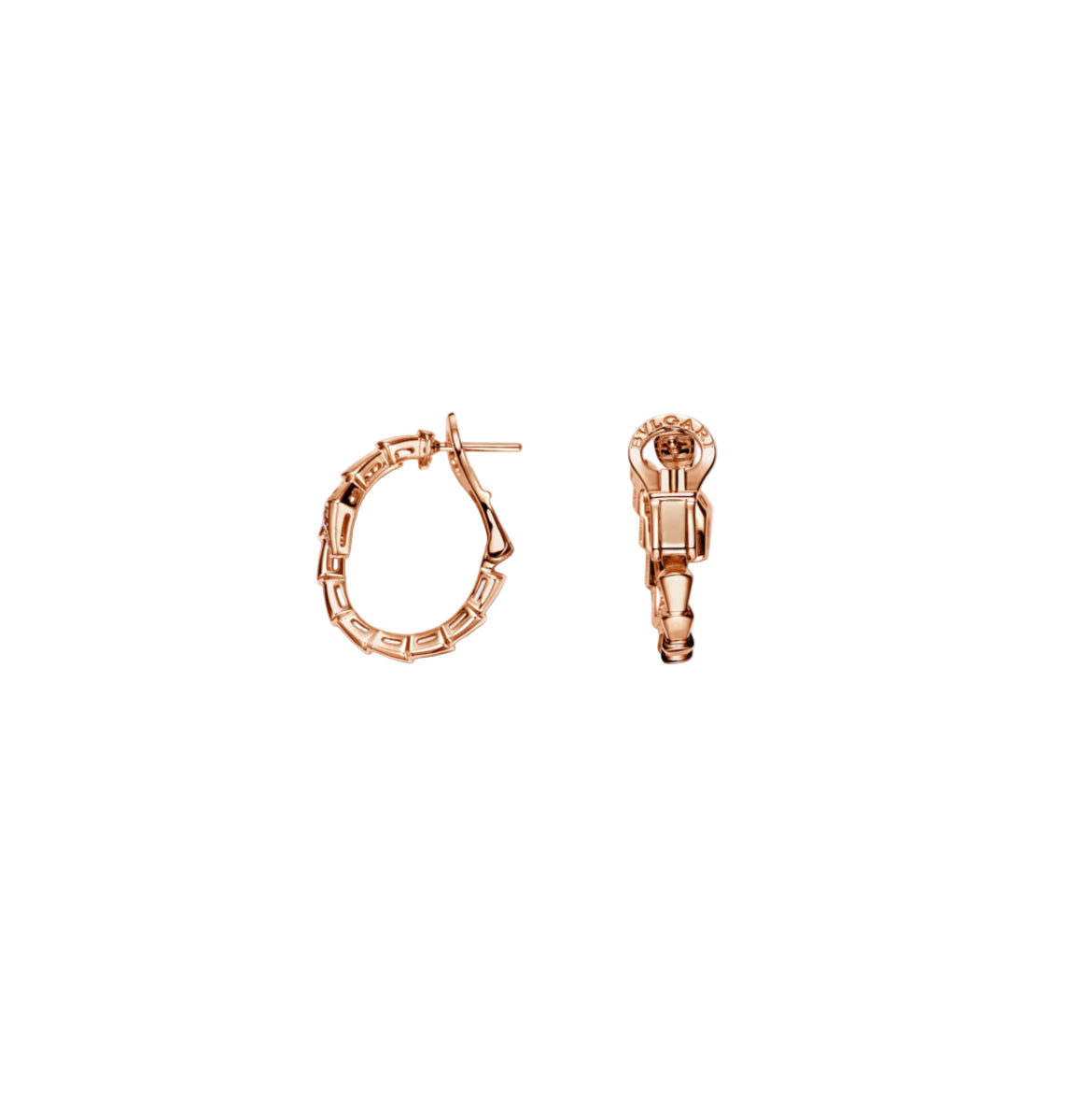 14ct Rose Gold Serpenti Earrings