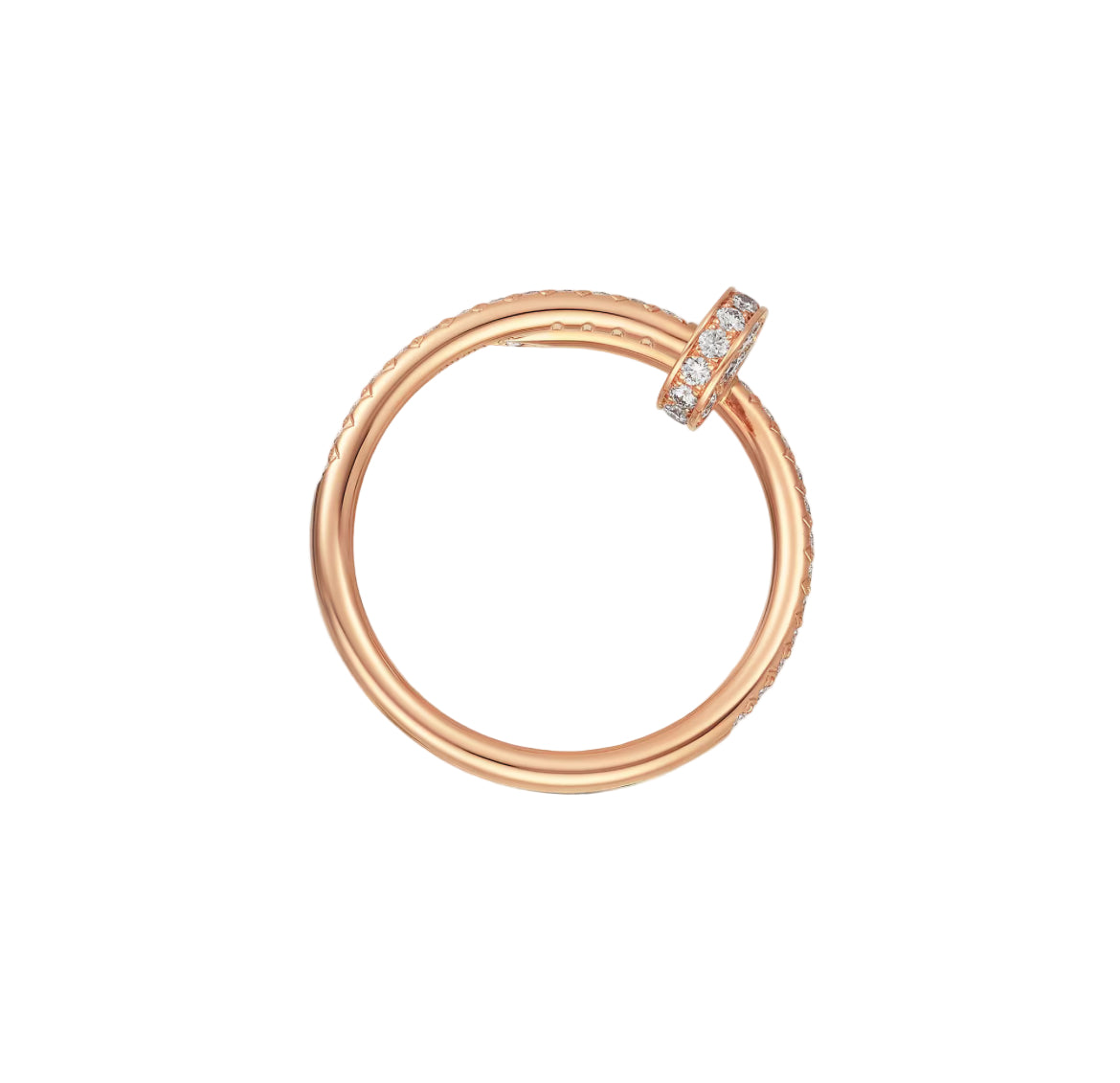 14ct Rose Gold Nail Ring