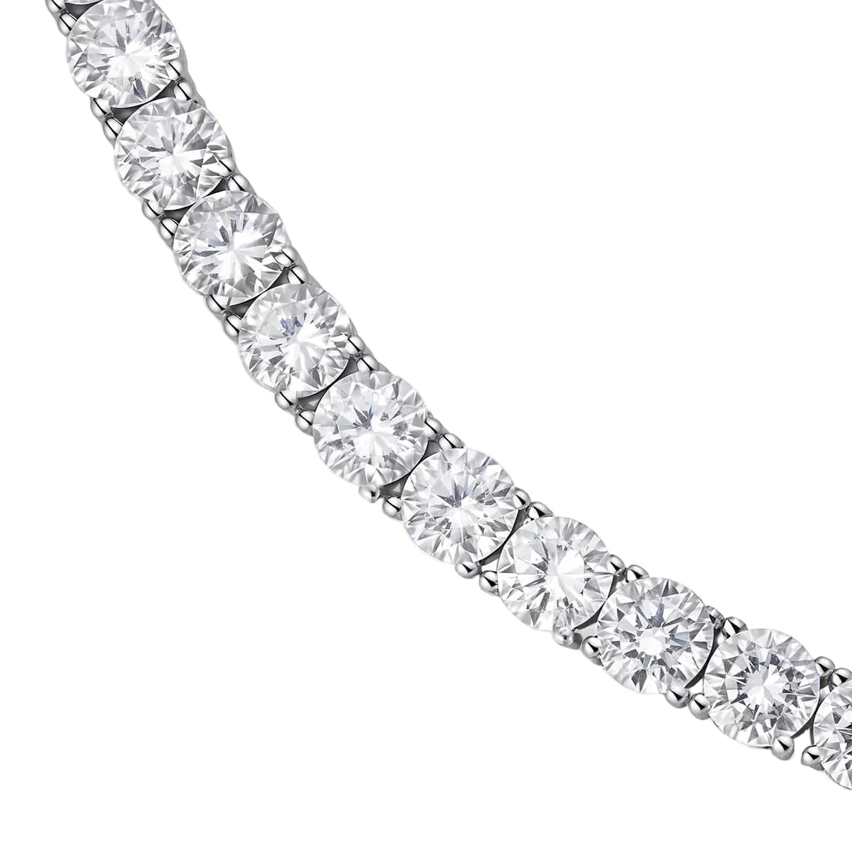 14ct White Gold Tennis Bracelet/Moissanite