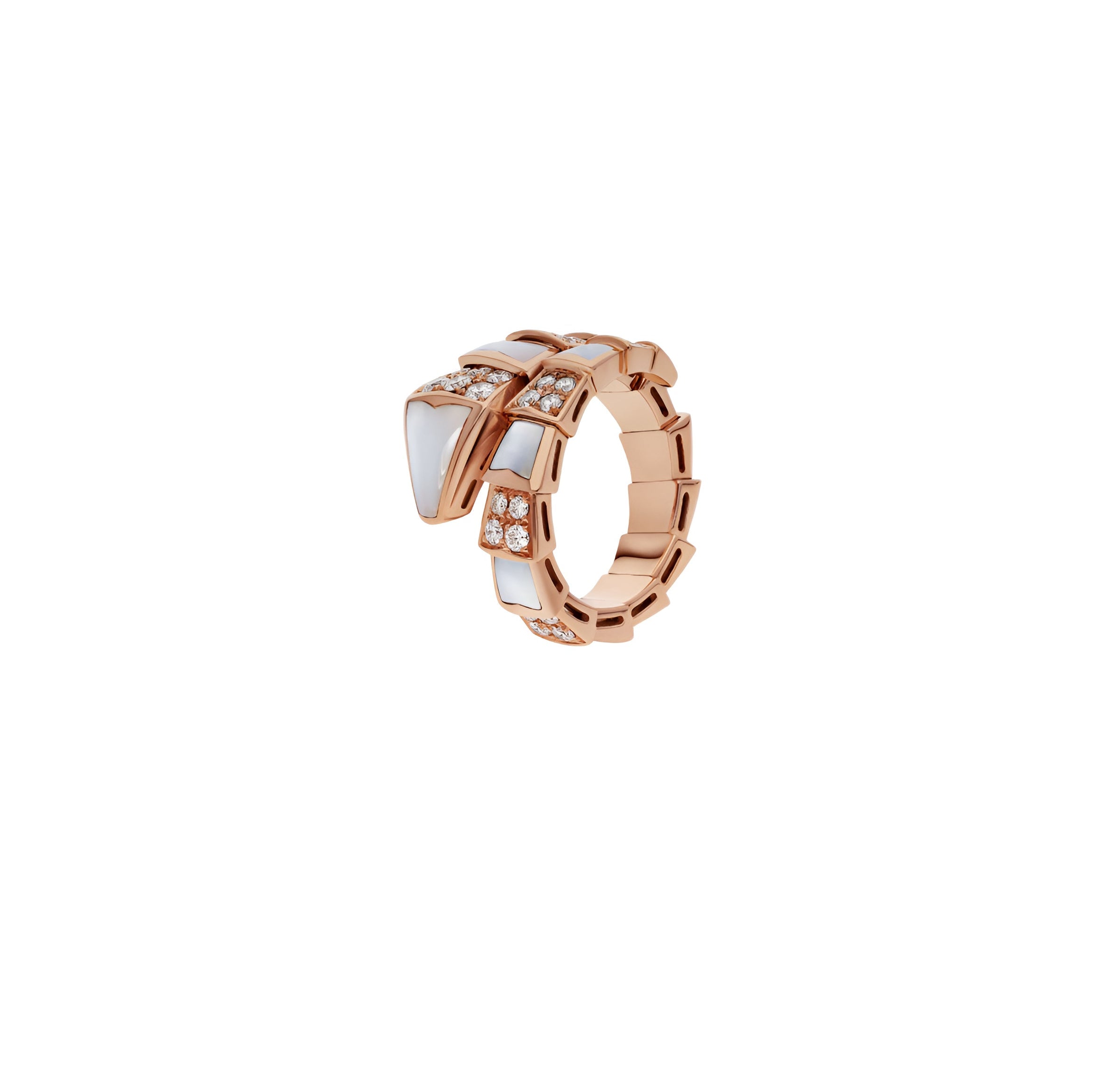 14ct Rose Gold Serpenti Ring/Pearl