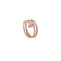 14ct Rose Gold Nail Ring/Double